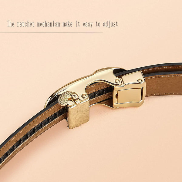 Glam Ratchet Leather Belt