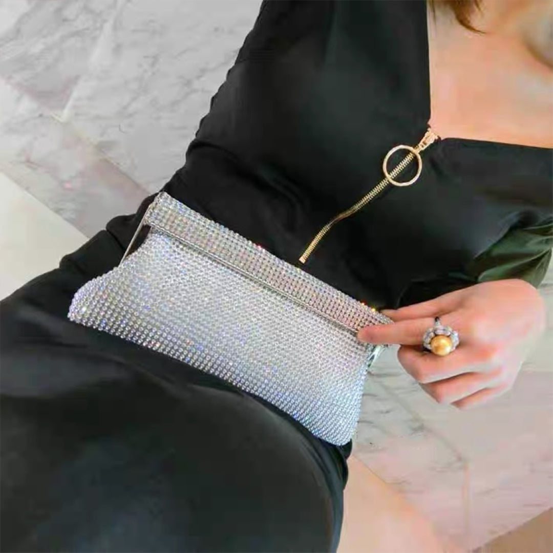 Glam Diamond Clutch Bag