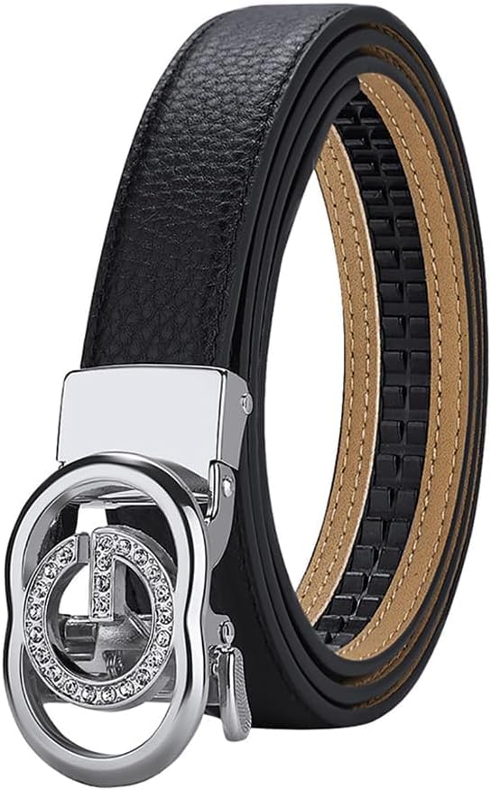Glam Ratchet Leather Belt
