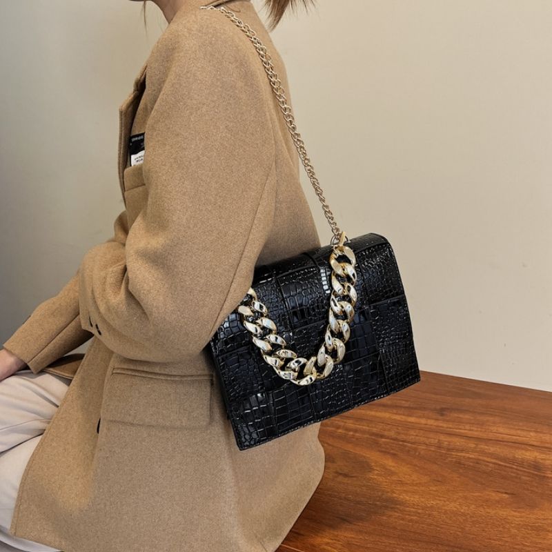 Sleek Crocodile Crossbody